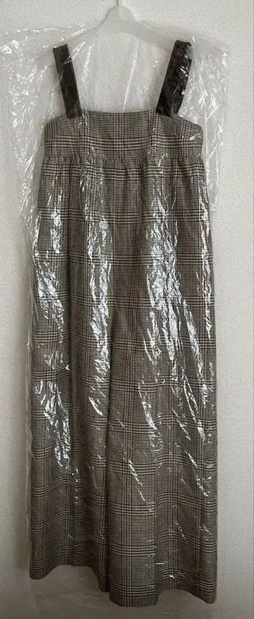 투데이풀 체크 와이드 콤비네존