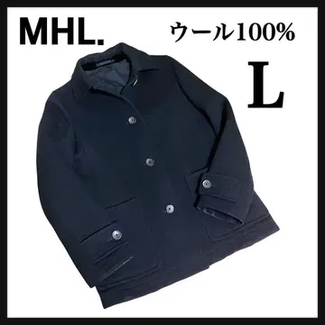 마가렛호웰 울 코트 블랙 카라 부착 L 사이즈 MHL