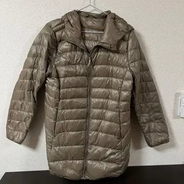 UNIQLO 후드 부착 다운 자켓 XL 브라운