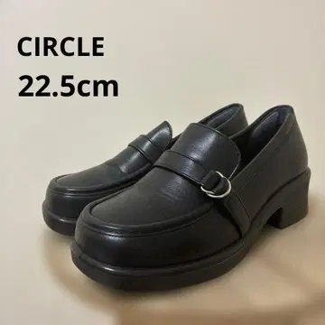 CIRCLE 22.5cm 로퍼 펌프스 낮은 힐 블랙