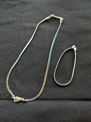 실버 목걸이 팔찌 세트