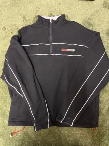 butter 플리스 자켓 하프 지퍼 블랙