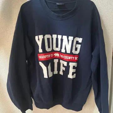 구제 의류 맨투맨 트레이닝복 L 네이비