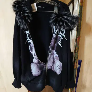 TRAVAS TOKYO 블랙 후드티 프리 사이즈