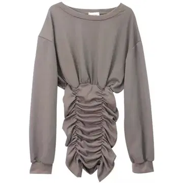 그레이 루즈핏 미니 원피스