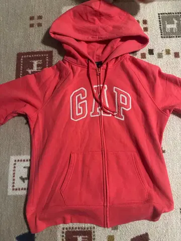 GAP 코랄 핑크 풀 집업 후드티