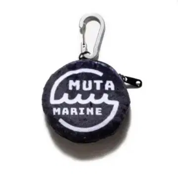 MUTA MARINE 서클 로고 골프 파우치 블랙