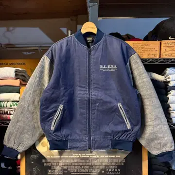 80s vintage 바시티 자켓 유니온 티켓 포함 절개 짧은 기장