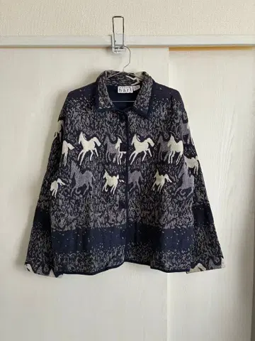 80~90s 말 패턴 코튼 자켓