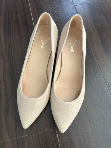 TreS TreS [발수 가공] 천연 가죽 포인트 펌프스 베이지