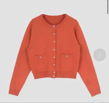 titivate 크루넥 포켓 가디건 다크 오렌지 미사용 새상품