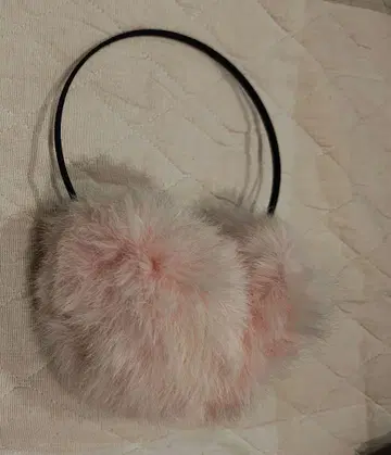 00s fairygrunge 핑크 퍼 귀도리