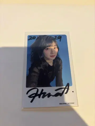 아오키 히나 BLUE TRIP 친필 사인 폴라로이드풍 포토카드