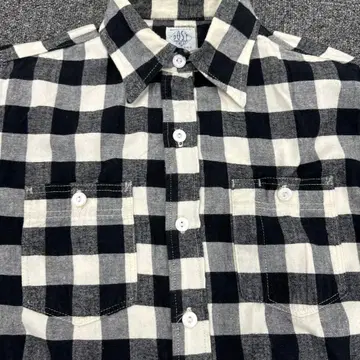 189 포스트 오버올즈 플란넬 셔츠 블랙과 화이트 체크