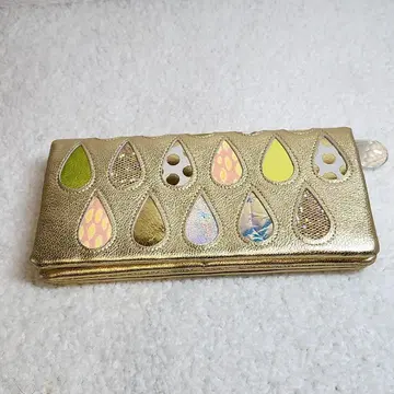 츠모리치사토 드롭스 장지갑 샴페인 골드 컨디션 최상