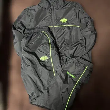 시나월드 나일론 자켓 팬츠 세트 블랙