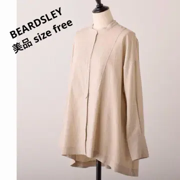 [ 새상품급 ] BEARDSLEY 비어즐리 린넨 네이비 셔츠 정가 2만엔