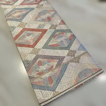 후리소데 예복용 순수 실크 육통 후쿠로 오비 432cm