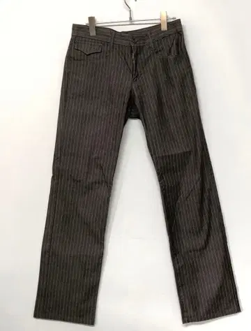 COMME CA ISM 구제 의류 헤링본 데님 슬림 스트레이트 팬츠