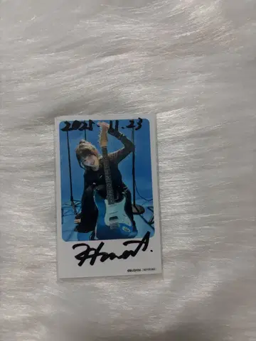 아오키 히나 BLUE TRIP 친필 사인 폴라로이드풍 포토 카드