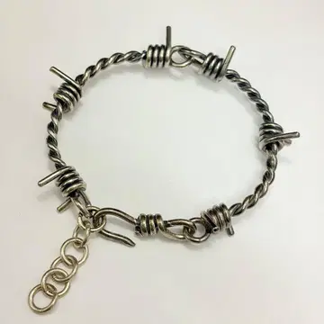 실버 925 유자은선 와이어 디자인 팔찌 프리 사이즈