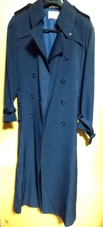 [ 새상품급 ] 도쿄 스타일 네이비 더블 브레스트 롱 트렌치코트