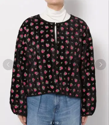 [ INDIA IS BEAUTIFUL ] 벨로아 꽃무늬 자켓