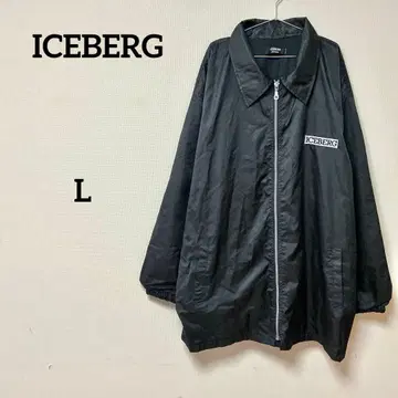 ICEBERG 아이스버그 나일론 자켓 블랙 로고 구제 의류