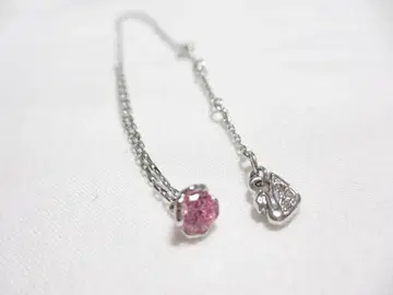 스와로브스키 핑크 스톤 실버색 목걸이 새상품급