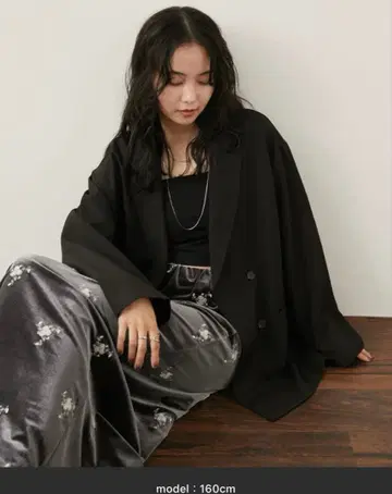 Aunt Marie's 백 슬릿 더블 버튼 테일러드 자켓