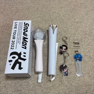 Snow Man 응원봉 2개, 키링 2개, 아크릴 스탠드 1개 세트