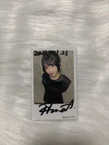 아오키 히나 BLUE TRIP 친필 사인 폴라로이드풍 포토 카드