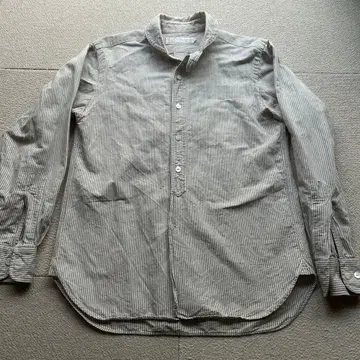 HAVERSACK 하버색 스트라이프 밴드 카라 셔츠 일본제 긴팔