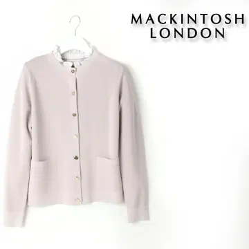 653 새상품 매킨토시 런던 밀라노 리브 니트 가디건 38