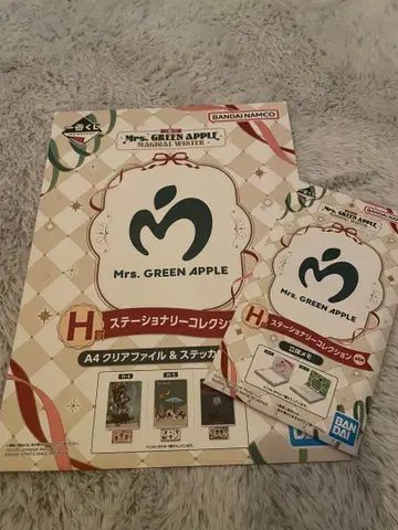 Mrs. GREEN APPLE A4 클리어 파일 & 스티커, 입체 메모