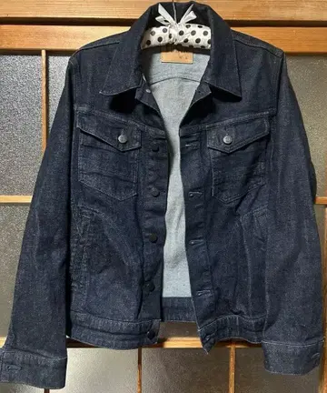 EDWIN 다크 블루 데님 데님 자켓 M