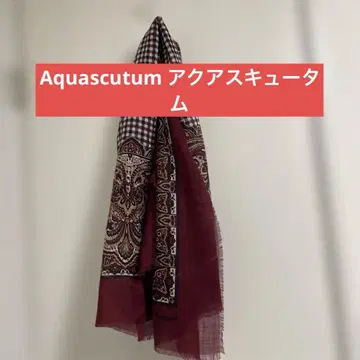 아쿠아스큐텀 이탈리아제 페이즐리 무늬 스톨