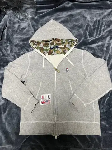 사이코 버니 그레이 집업 후드티