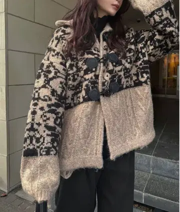 Willfully 택 포함 jacquard & cable knit