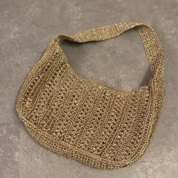 메쉬 짜임 금색 토트백 골드 새상품급 핸드백