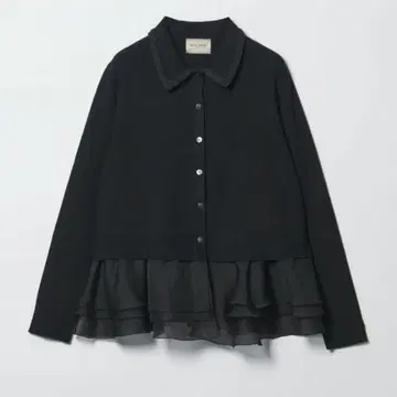 레이디 폴로 콤비 롱 슬리브 니트