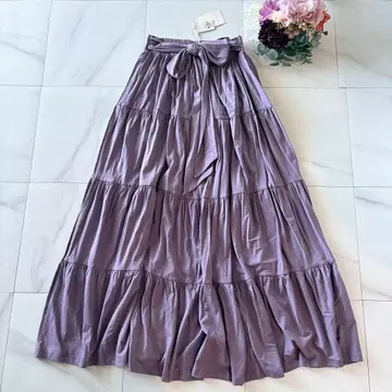 미사용 새상품 DEMYLEE 데 정가 26.4 캉캉 스커트 보라색 XS