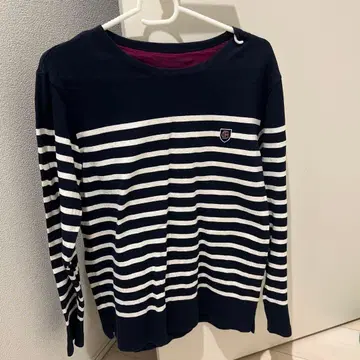 블랙 라벨 7부 소매 티셔츠 네이비