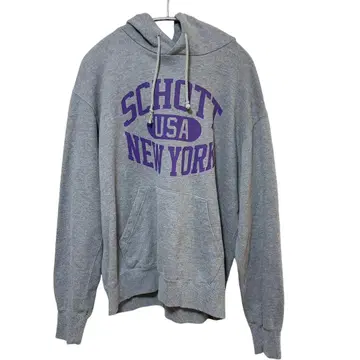 N-656 schott 샷 풀오버 후드티 그레이 L