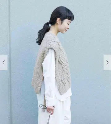 택 포함 새상품 카구레 페루 아란 니트 베스트 어반 리서치 도어스