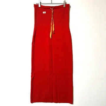 토아방 울 100% 니트 롱 스커트 빨간색 Y