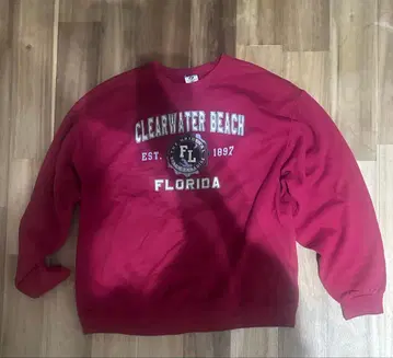 CLEARWATER BEACH 맨투맨 빨간색