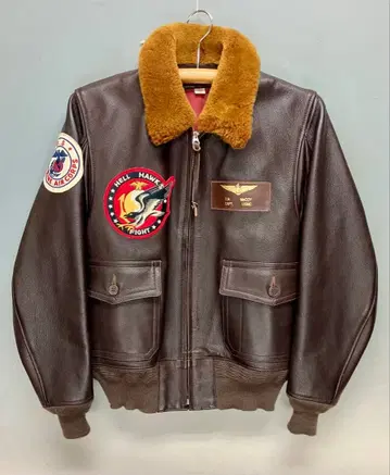 컨디션 최상 리얼 맥코이 M422a G-1 가죽 밀리터리 자켓 38