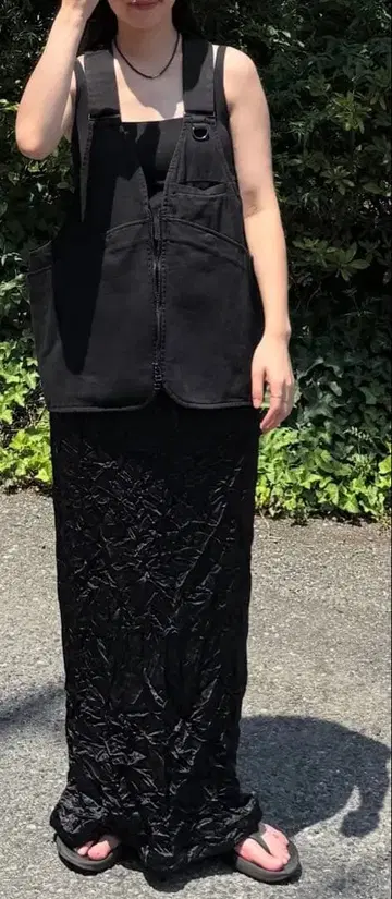 enof wrinkled ace long skirt 02