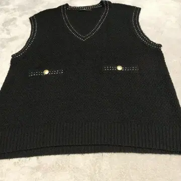 [ Liesse (리에스) 트위드풍 니트 베스트 ] 프리 사이즈